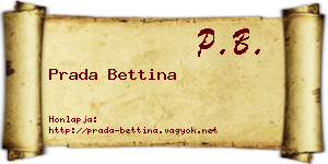 Prada Bettina névjegykártya